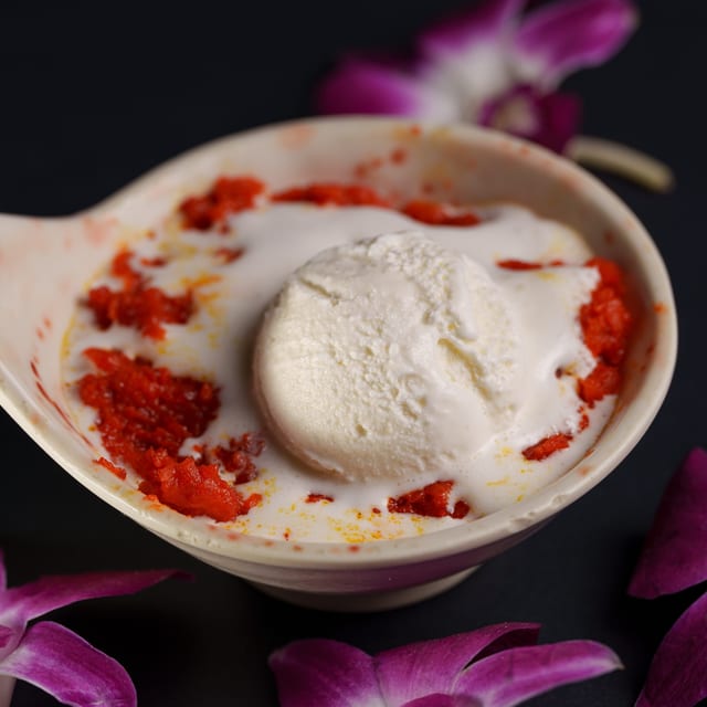 Carrot Halwa With Ice Cream.