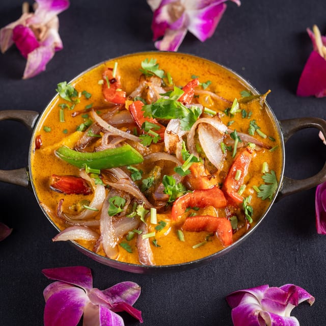 Vegetable Jalfrezi Curry.