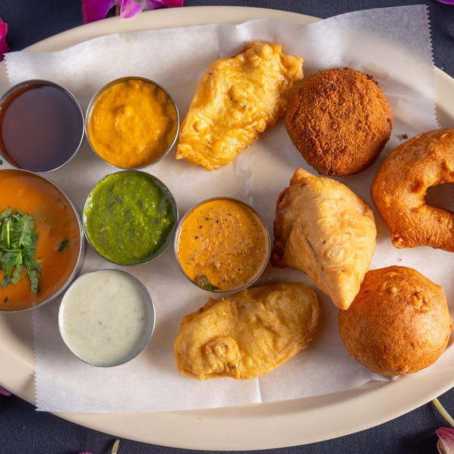 Assorted Appetizer Sampler Platter.