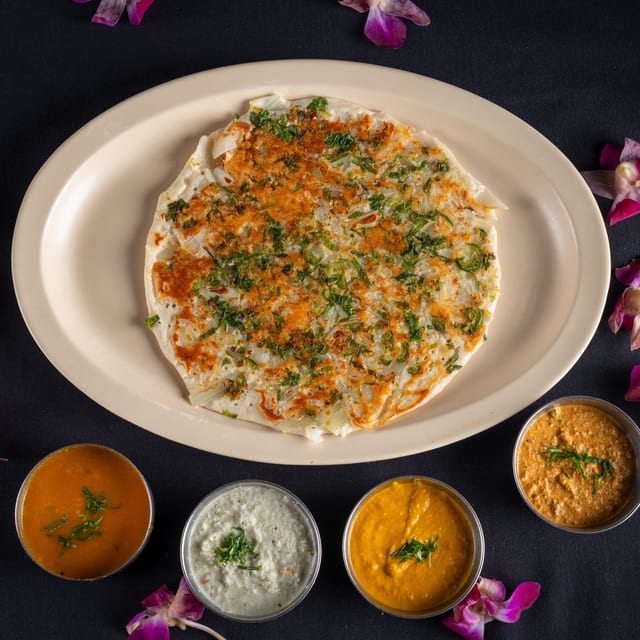 Onion and Peas Uttapum.